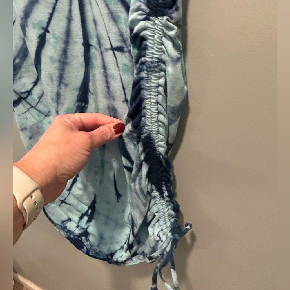 Victoria’s Secret PINK Blue Tie Dye Ruched Side Dress NWT Size M - Picture 4 of 7